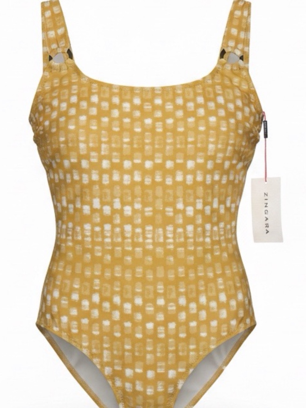 Zingara Yellow White Printed One-Piece Swimsuit